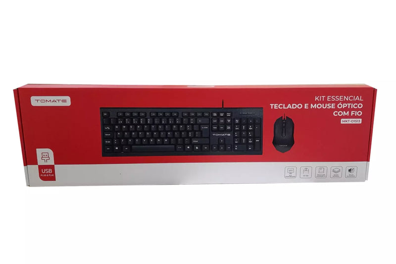 Kit Teclado E Mouse Usb Com Fio