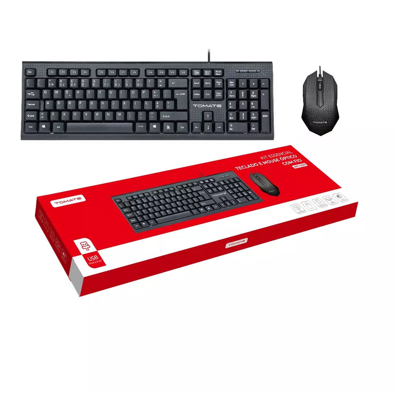 Kit Teclado E Mouse Usb Com Fio