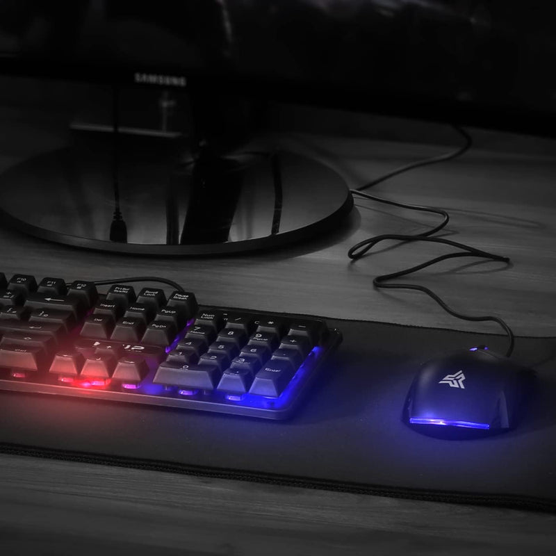 Kit Teclado e Mouse c/Fio Gamer USB RGB TE118 - Knup