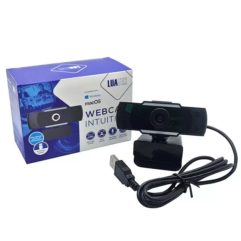 Webcam Rotativa Usb Full Hd 1080p Microfone Pra Computador