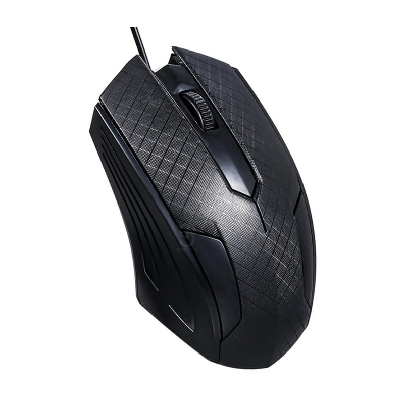 Mouse Óptico 3D Verde SB-S03, 1000 DPI, Com Fio, USB, Design Ergonômico, Preto