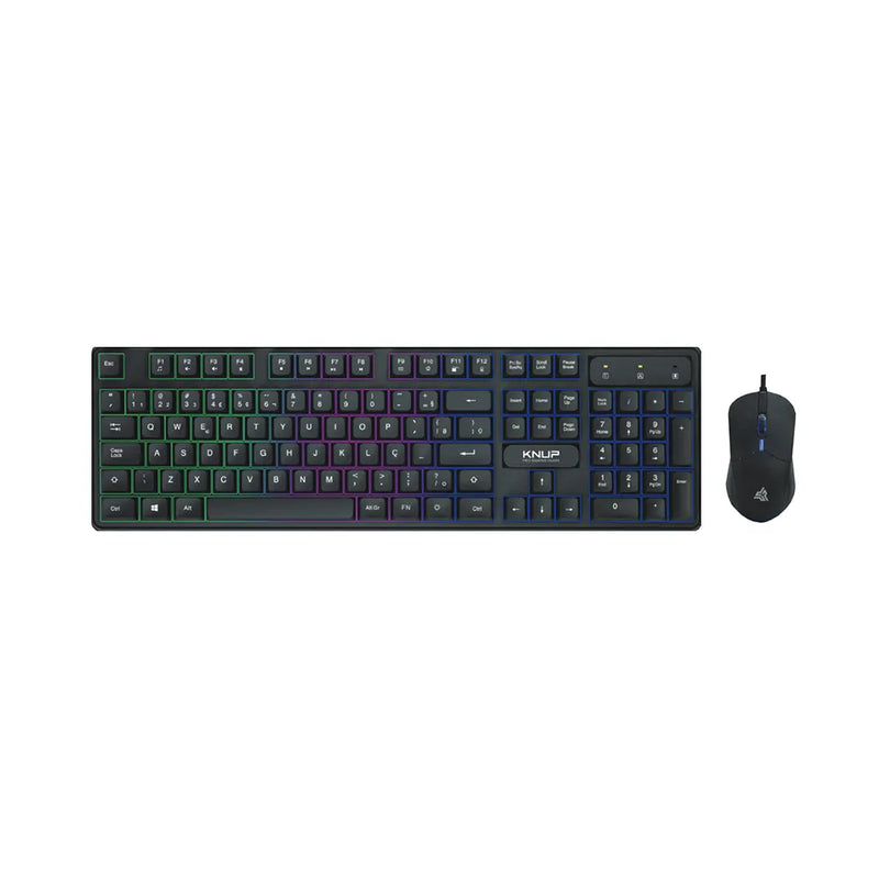 Kit Teclado e Mouse c/Fio Gamer USB RGB TE118 - Knup