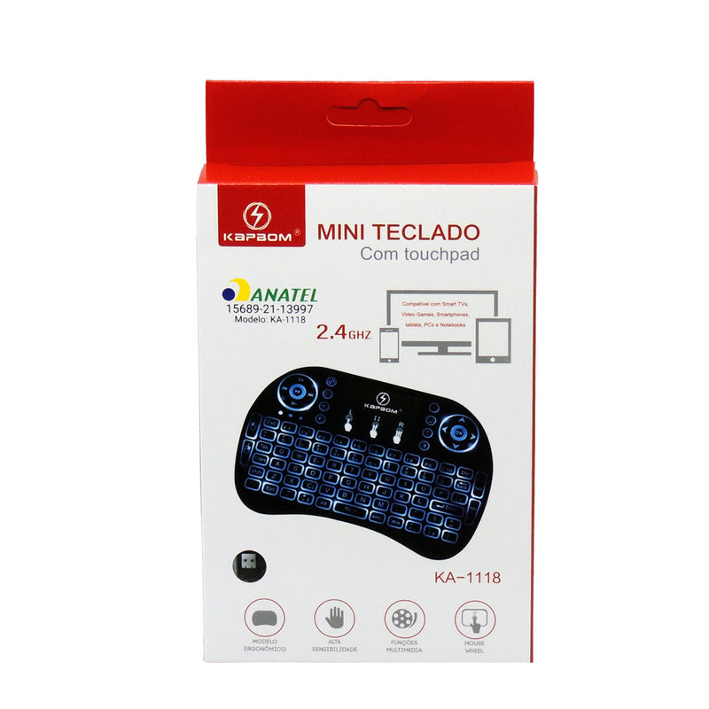 Mini Teclado Wireless Pc Android Tv Smart