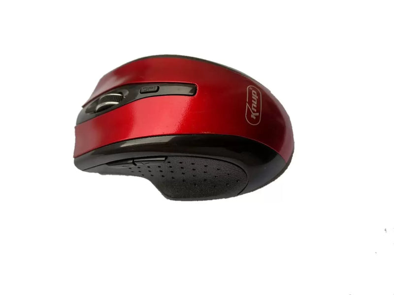 Mouse Sem Fio 6 Botões DPI Ajustável Knup KP MU 404 - Vermelho