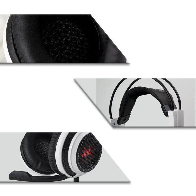 Fone De Ouvido Headset Gamer Over-ear  Knup Kp400 Branco E Preto