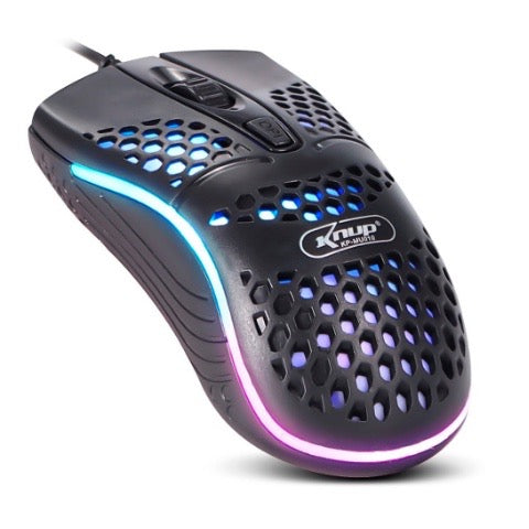 Mouse Gamer Colmeia Ultra Leve Optico Com Fio 1000 Dpi Kp-mu010 Knup 3 Modelos