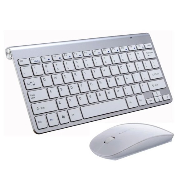 Teclado Sem Fio E Mouse Wireless Super Compacto Premium