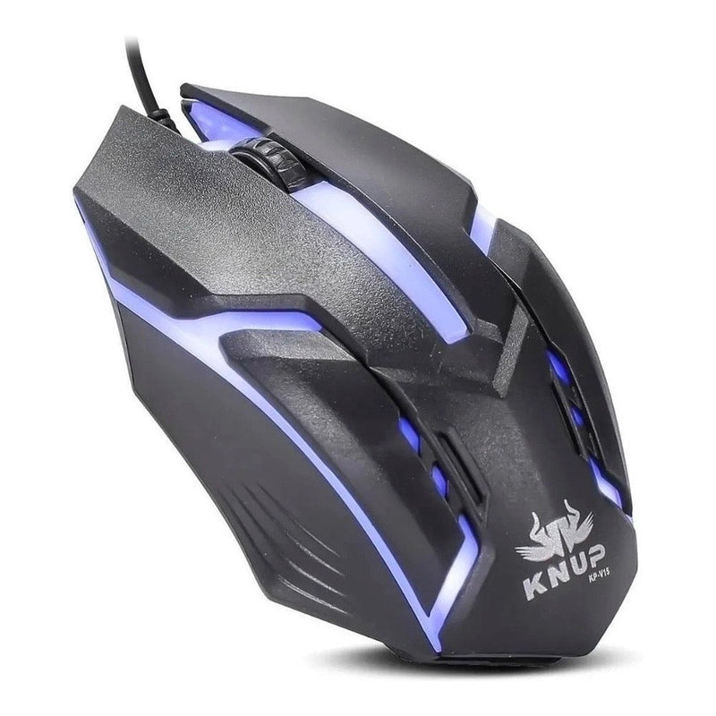 Kit Gamer Mouse e Teclado Semi Mecânico RGB KNUP TE 115