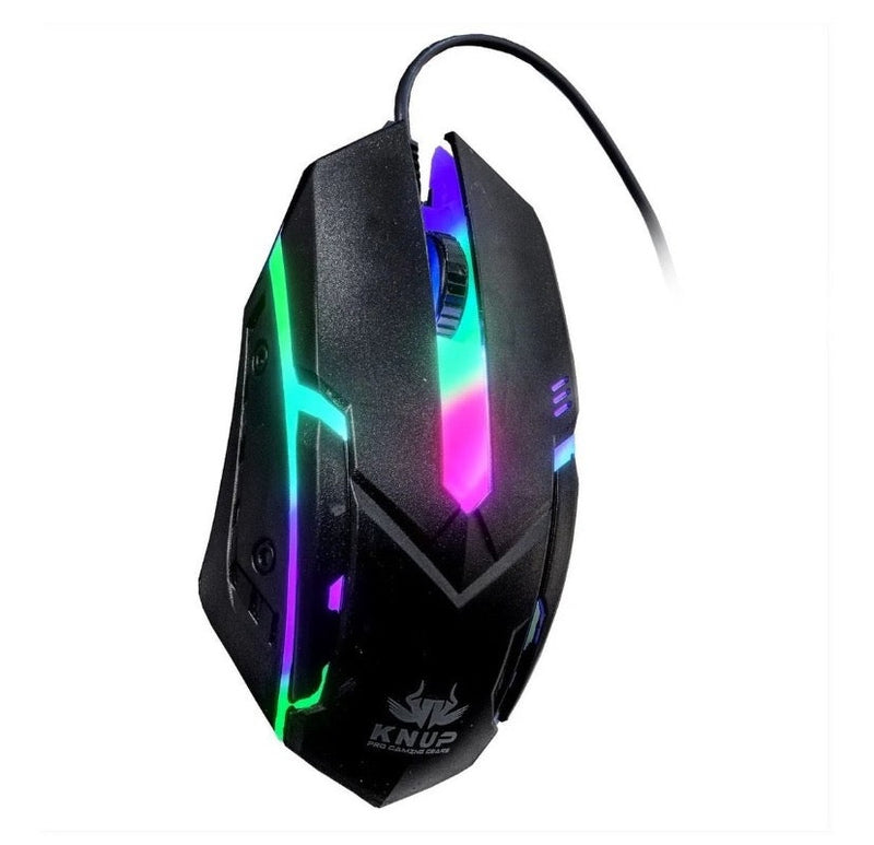 Kit Gamer Mouse e Teclado Semi Mecânico RGB KNUP TE 115