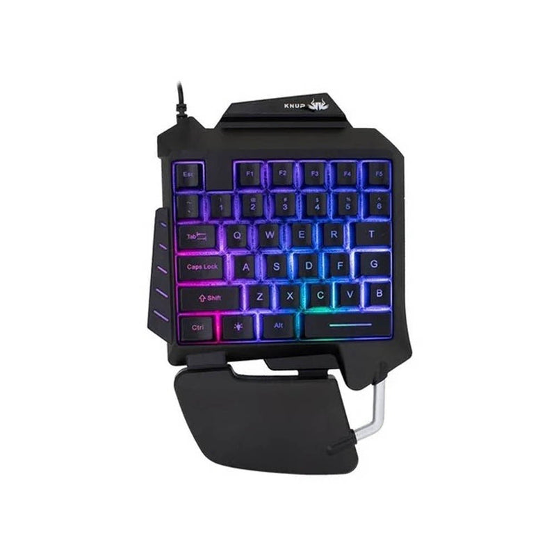 Teclado Gamer Single Hand Rainbow Lighting Kp Tm006