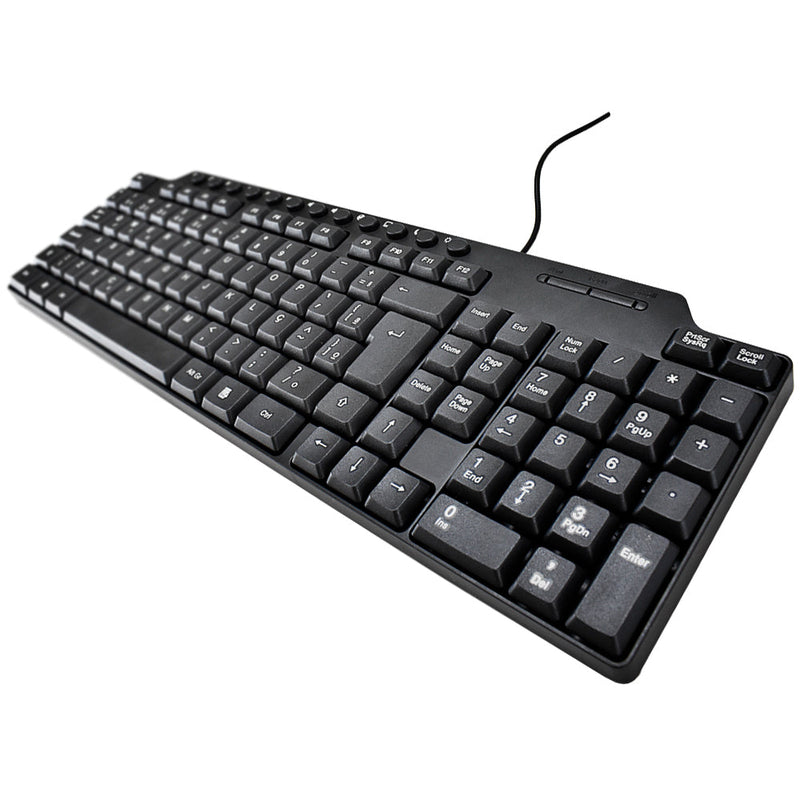 Teclado Multimidia Office BRX, ABNT2, Black, 51049232