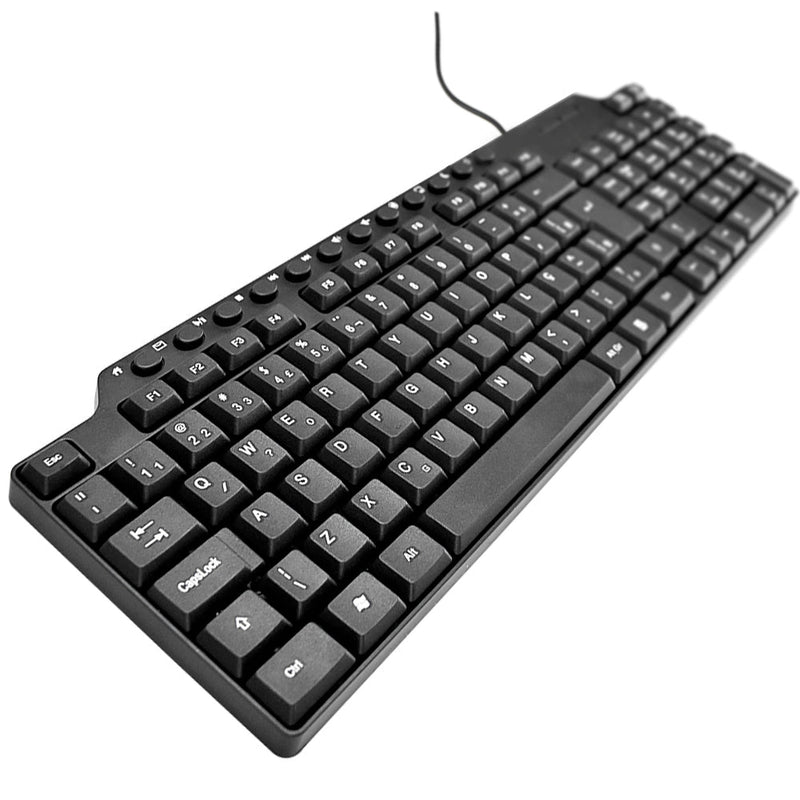 Teclado Multimidia Office BRX, ABNT2, Black, 51049232